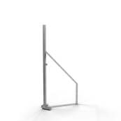 Simple corner wooden fence post | with matching corner top | Corner wood mobile fence standgalvanized